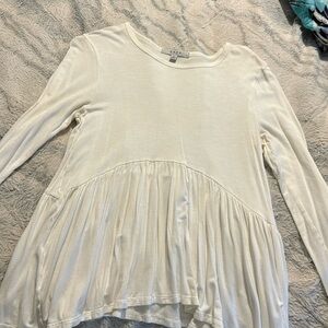 white long sleeve flowy top